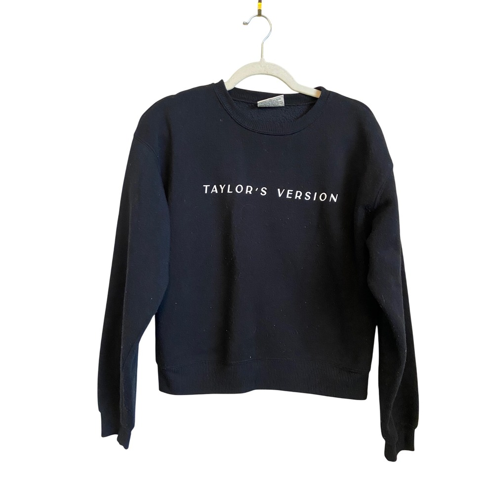 Taylor Swift Taylors Version Black Crewneck Sweatshirt Small Official Merch